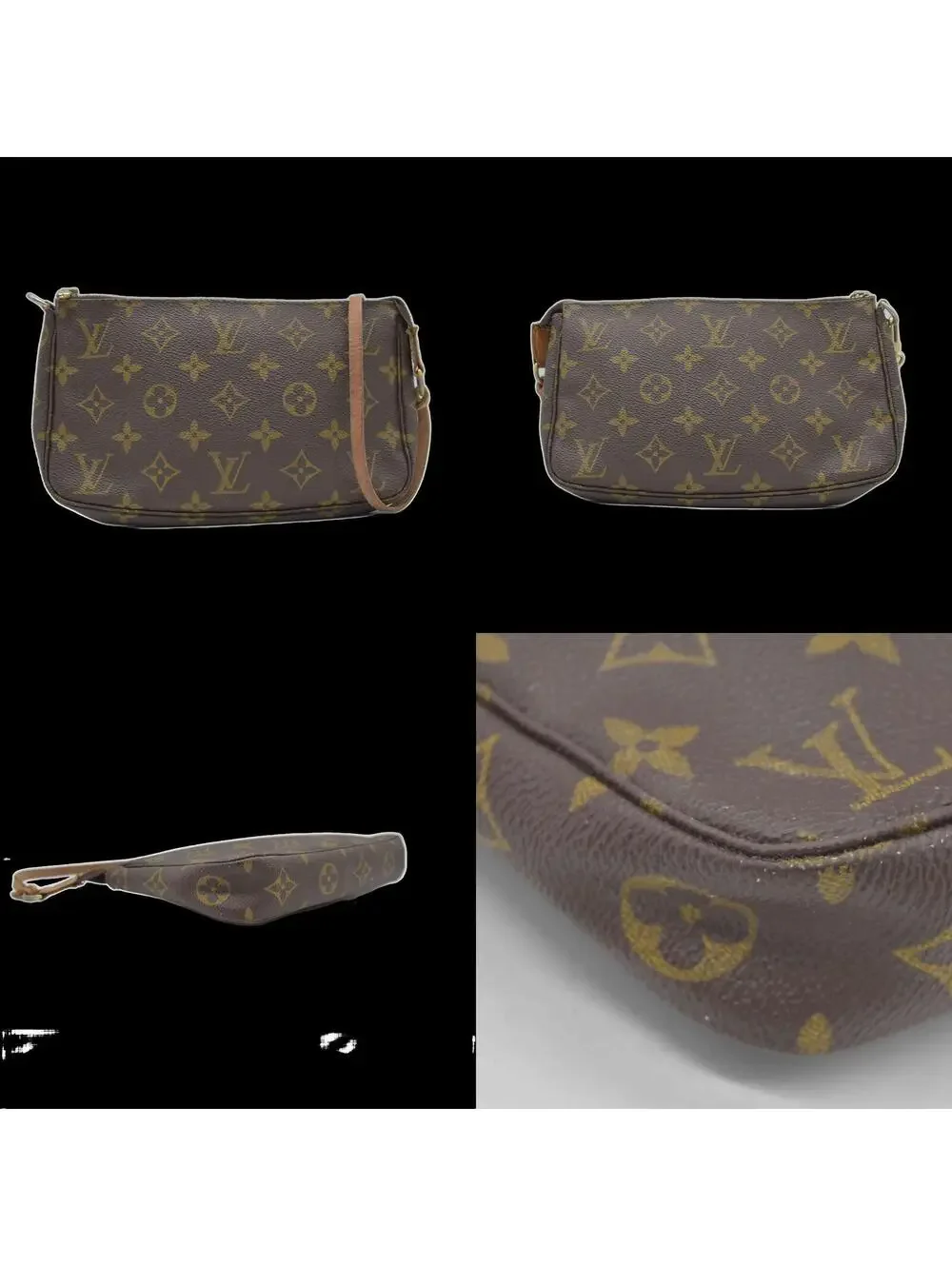 $1290 1999 Louis Vuitton Monogram Pochette Accessorie VI1909